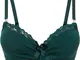 Reggiseno imbottito con strass (Verde) - BODYFLIRT