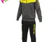 givova TR018F, Tuta Unisex - Adulto, Grigio Scuro/Giallo Fluo, XL