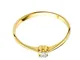 Anello di fidanzamento da donna Orovi, anello solitario in oro giallo 9 carati (375), con...