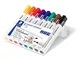 STAEDTLER Lumocolor whiteboard marker, confezione da 8, punta tonda, 351 WP8