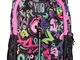 Zaino Yub Graffiti, 27 Lt, Multicolore Fucsia, Scuola Trekking e Tempo Libero