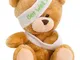 Keel Toys SB0306 Peluche a Forma di Orsetto ammalato, 14 cm, con Benda con Scritta Get Wel...