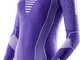 X-Bionic Running Effektor Power Ow Lg_Sl, Maglia Donna, Viola/Bianco, XL