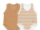 J Bimbi Body Neonato Estivo Fresco 0-36 Mesi Bio Cotton Caramello Pack 2 Pezzi