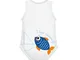 J-bimbi Body 0-36m Bio Cotton Summer Sealife Pesce Azzurro