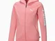 Felpa con cappuccio con cerniera integrale bambina, Rosa/Bianco, Taglia 104 | PUMA