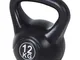 Homcom Kettlebell 12 kg Peso per Palestra Domestica Esercizi Fitness addestramento, potenz...