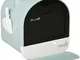  Lettiera per Gatti Chiusa con Filtri, Paletta e Vassoio Removibile, Struttura in PP, 43x4...