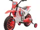  Moto da Cross Elettrica per Bambini da 3-5 Anni, Batteria 12V Ricaricabile e Rotelline Ri...