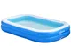  Piscina Gonfiabile Rettangolare da Esterni per 1-2 Adulti in PVC Resistente, 2 Camere d'A...