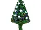 HomCom Albero di Natale Artificiale 90cm con 90 Rami in PVC e Fibra Ottica con 12 LED Aoso...