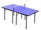 HomCom Tavolino da Ping Pong Pieghevole in Legno MDF 153 x 76.5 x 67cm Blu e Nero