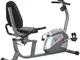  Cyclette Orizzontale con Seduta Regolabile, 8 Resistenze e Monitor LCD, 121.5-136x62.5x98...