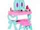  Set 2 in 1 da 32 Pezzi per Bambine 3-6 Anni, Tavolo per Trucco con Accessori e Pianoforte...