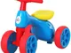 Homcom Bicicletta Equilibrio Senza Pedali con 4 Ruote per Bambini 18-36 Mesim Rosso Blu Gi...