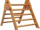  Triangolo di Pikler Pieghevole, Scala a Triangolo per Bambini 3+ Anni in Legno di Faggio,...