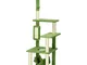  Albero Tiragraffi per Gatti con Amaca, Pallina e Tiragraffi in Sisal, 49x49x142cm, Verde