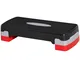  Step Fitness per Aerobica con Altezza Regolabile 10-15 cm, 68x29cm Nero e Rosso