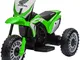  Moto Elettrica per Bambini con Licenza Honda CRF450RL a 3 Ruote, Età 18-36 Mesi, Verde