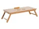  Tavolino da Letto per PC Pieghevole e Inclinabile con Cassetto, 72x35x22-30, Colore Legno...