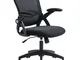  Sedia da Ufficio Ergonomica con Schienale a Rete e Altezza Regolabile, 65.5x61.5x88-97.5c...