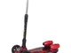  Monopattino pieghevole per bambino 3-8 anni con 3 ruote, altezza regolabile 63-81cm, razz...