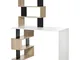  Scrivania con Libreria per Camera, Scrivania Porta PC in Legno Multicolore, 120x60x148cm...