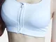 Reggiseno sportivo con cerniera frontale da donna, traspirante e antiurto senza fili