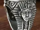 Anello vintage in acciaio inossidabile con anubis egiziano antico per uomo Accessori per g...