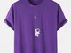 T-shirt casual a manica corta da uomo in cotone 100% con stampa astronauta Collo