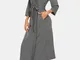 Indumenti da notte da donna con maniche a 3/4 con scollo a V tinta unita tinta unita con C...