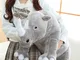 Grandi giocattoli di peluche di rinoceronte Cuscino di animali di peluche realistico Bambo...