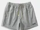 Pantaloncini da allenamento da uomo in cotone ricamato Comodi pantaloncini da salotto casu...