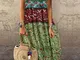 Abito senza maniche con stampa patchwork floreale Plus