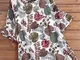 T-shirt a maniche corte stampa foglie vintage Plus