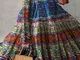 Camicetta vintage da donna a maniche lunghe con scollo a stampa etnica