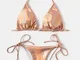Costumi da bagno sexy perizoma da donna con cordoncino allacciato alla caviglia e pendenti