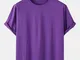 T-shirt O-Collo allentate casual traspiranti in cotone tinta unita da uomo