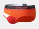 Slip elastico per uomo sexy in cotone patchwork colorblock traspirante con cuciture sottil...