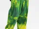 Velluto a coste con stampa tie-dye da uomo casual con coulisse dritta Pantaloni