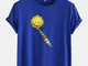 Mens Cotton Funny Colorful T-shirt casual a maniche corte con stampa o-collo pianeta