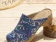 SOCOFY Retro Cloth Folkways Modello Cuciture Slip On Mules Zoccoli Comodi Sandali con tacc...