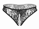 Thong con ricami traforati apertura sul retro