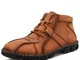 Scarpe da stivale antiscivolo casual con cuciture a mano da uomo