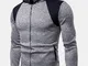Felpe con cappuccio da uomo in cotone Sottile con impunture casual