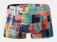 Pantaloncini da bagno da uomo con motivo scozzese a quadri e coulisse