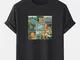 Uomo 100% cotone Vintage Van Gogh Olio T-shirt casual con stampa quadri a quadri