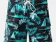Pantaloncini da bagno con coulisse con stampa floreale da uomo Soft Costume da bagno con f...