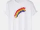 Mens Rainbow & Colorful Modello T-shirt basic a maniche corte