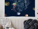 Astronauta Arazzi Fantasy Spaceman Wall Hanging Arazzo Galaxy Planet Wall Art per camera d...